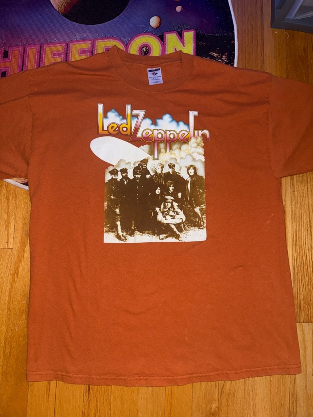 Jerzees Orange Led Zeppelin Graphic Tee
